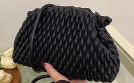 Noir Twisted Rope Clutch